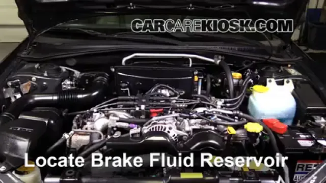 2002 Subaru Outback 2.5L 4 Cyl. Liquide de frein Ajouter du liquide